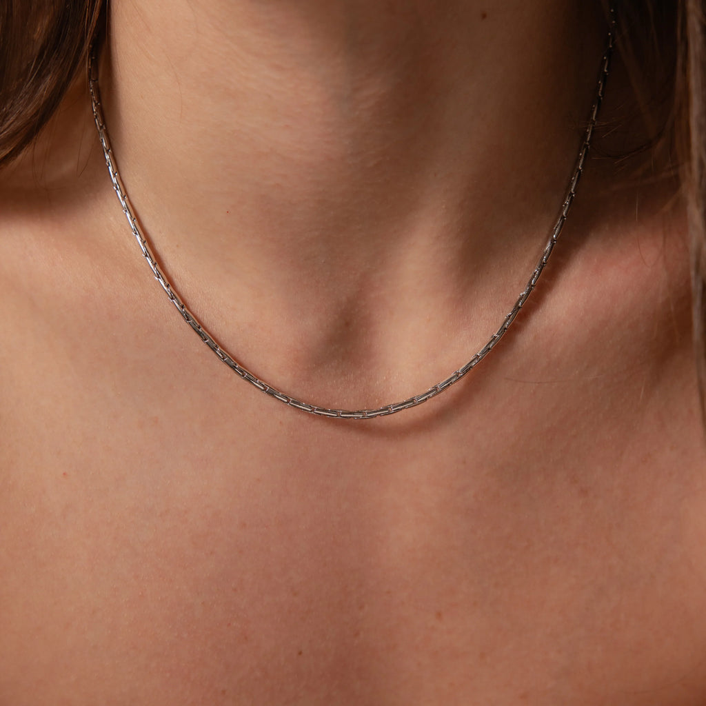 Bold Link Chain Necklace Silver 18K Gold Plated