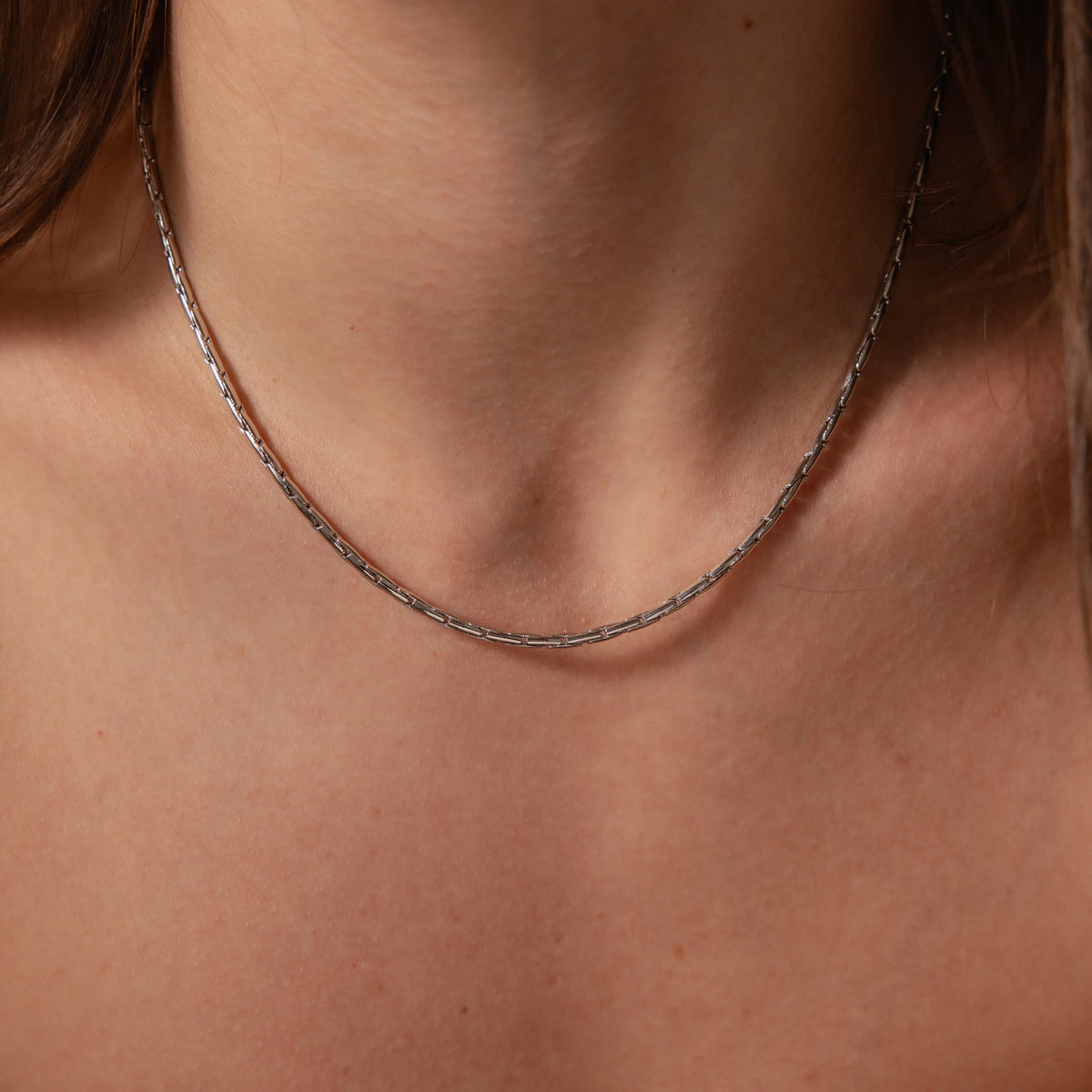 Bold Link Chain Necklace Silver 18K Gold Plated