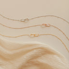 Linked Pendant Necklace Silver 18K Gold Plated