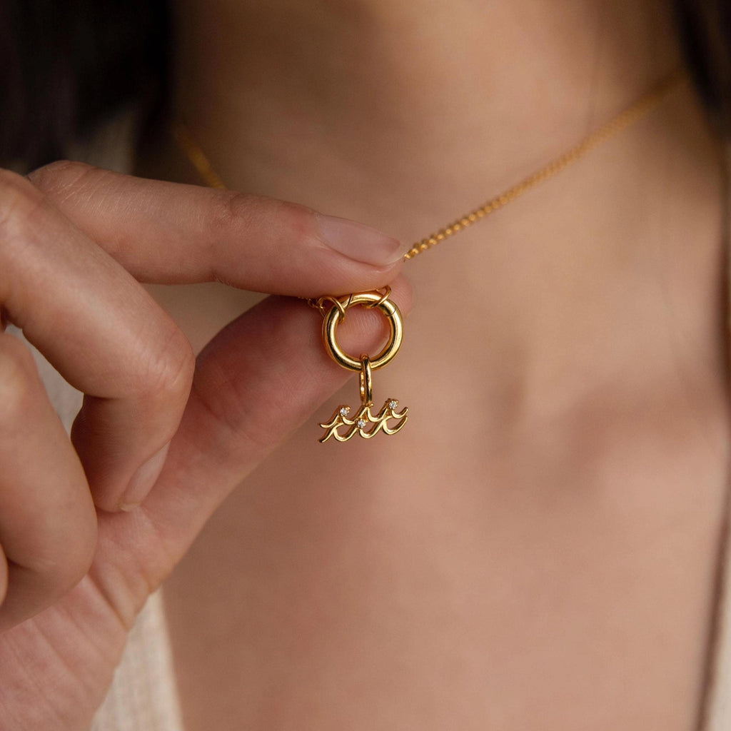 Zodiac Charm Silver 18K Gold Plated