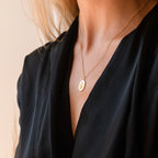 Bee Coin Necklace Silver 18K Gold Plated