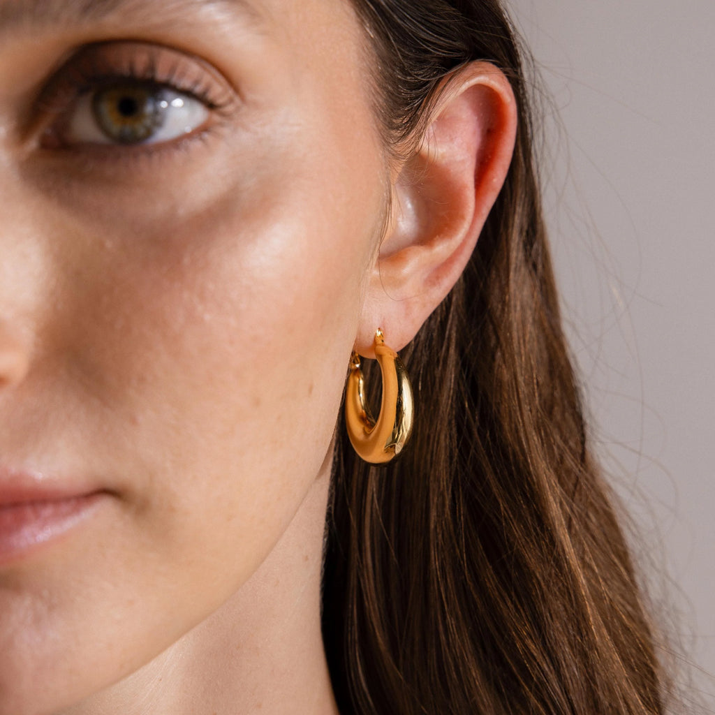 Sculpted Hoops Silver 18K Gold Plated