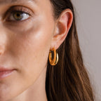 Sculpted Hoops Silver 18K Gold Plated