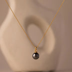 Midnight Pearl Necklace Silver 18K Gold Plated
