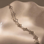 Clover Station Bracelet Silver 18K Gold Plated