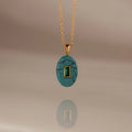 Oval-Baguette Cut Crystal Necklace Silver 18K Gold Plated
