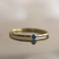 Tiny Birthstone Ring Silver 18K Gold Plated