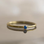 Tiny Birthstone Ring Silver 18K Gold Plated