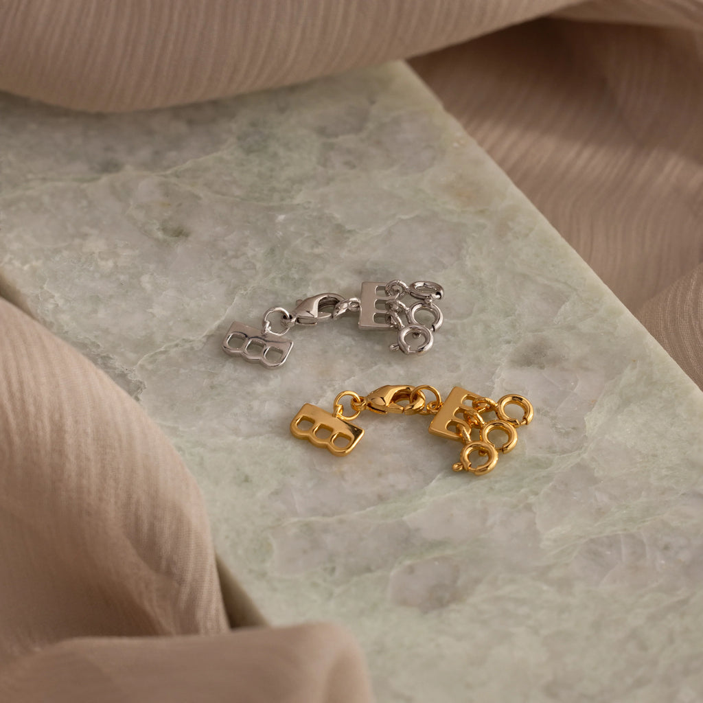 Triple Layering Clasp Silver 18K Gold Plated