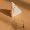 Beaded Hand Chain Bracelet Silver 18K Gold Plated