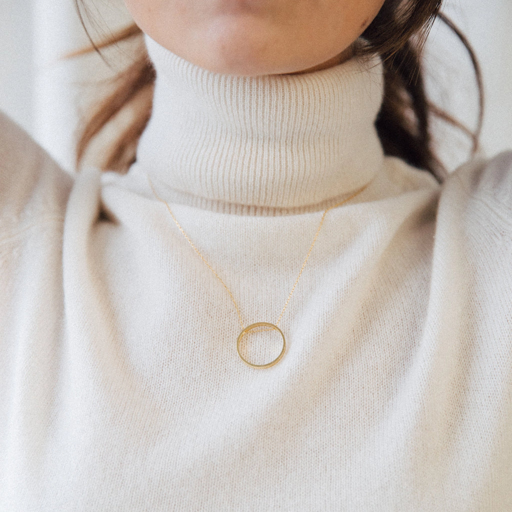 Inner Circle Necklace Silver 18K Gold Plated
