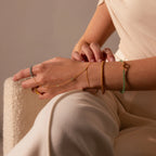 Jade Hand Chain Bracelet Silver 18K Gold Plated
