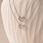 Heart Carabiner Set Silver 18K Gold Plated
