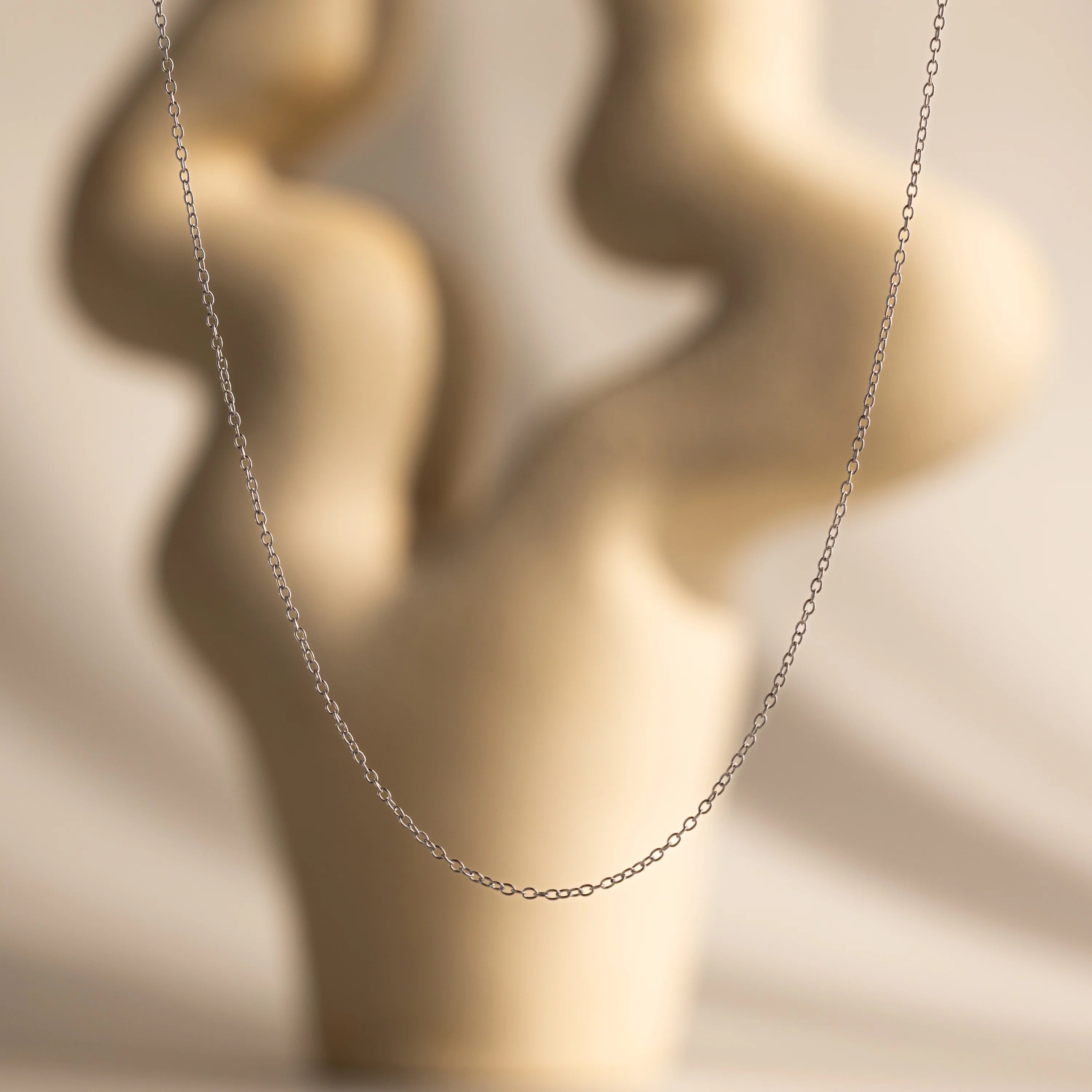 Dainty Chain Necklace Silver 18K Gold Plated
