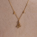 Diamond Christmas Tree Necklace Silver 18K Gold Plated