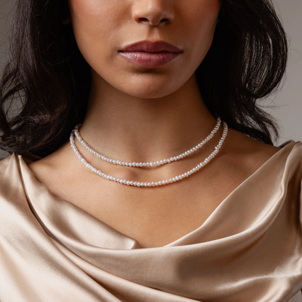 Venus Pearl Necklace  Silver 18K Gold Plated