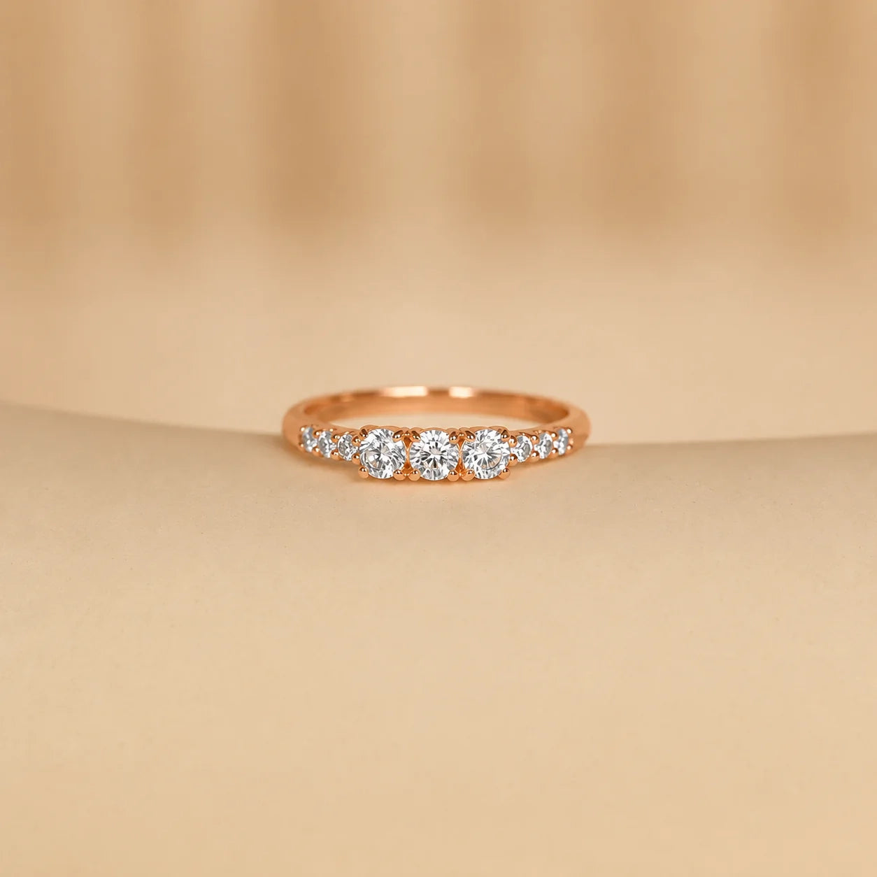 The Pave Triple Birthstone Eternity Ring