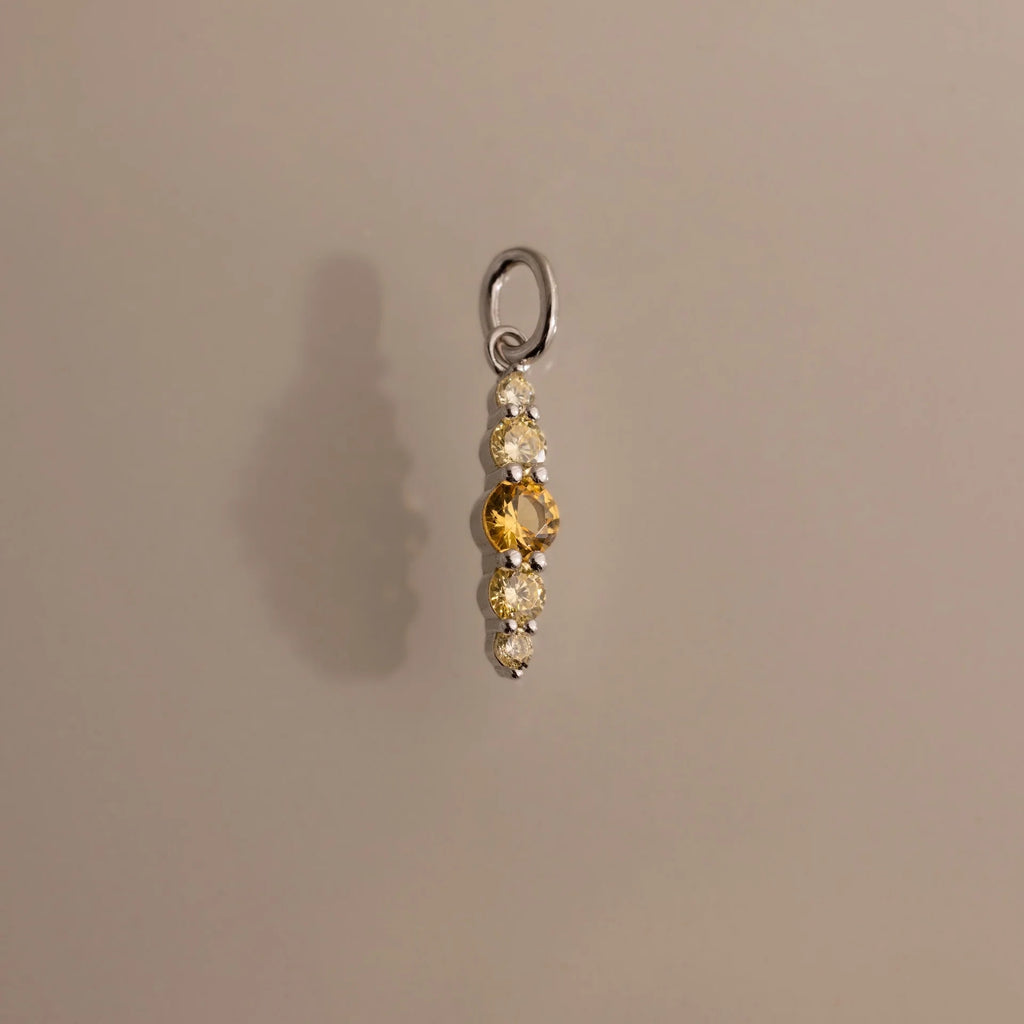 Topaz Ombre Lace Charm Silver 18K Gold Plated