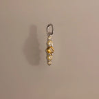 Topaz Ombre Lace Charm Silver 18K Gold Plated