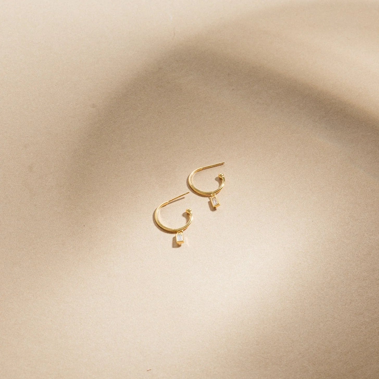 Elle Huggies Silver 18K Gold Plated