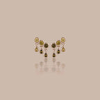 Peridot Raindrop Studs Silver 18K Gold Plated