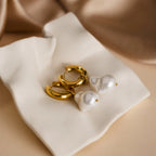 Baroque Pearl Earrings Set Silver 18K Gold Plated