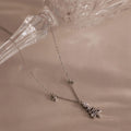Holiday Diamond Tree Necklace Silver 18K Gold Plated
