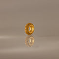 Pave Topaz Charm Spacer Silver 18K Gold Plated