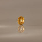 Pave Topaz Charm Spacer Silver 18K Gold Plated