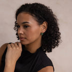 Jade Flower Hoops Silver 18K Gold Plated