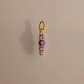 Ombre Lace Amethyst Charm Silver 18K Gold Plated