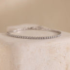 Classic Diamond Tennis Bracelet Silver 18K Gold Plated