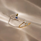 Toi et Moi Wrap Ring Silver 18K Gold Plated