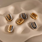 Bold Link Hoops  Silver 18K Gold Plated