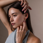 Tiny Teardrop Huggies Silver 18K Gold Plated