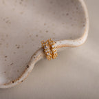 Diamond Cluster Huggies Silver 18K Gold Plated