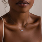 Opal Eye Necklace Silver 18K Gold Plated