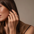 Duo Pear Toi Et Moi Ring  Silver 18K Gold Plated