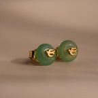 Jade Bird Studs Silver 18K Gold Plated