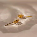 Beaded Herkimer Studs Silver 18K Gold Plated