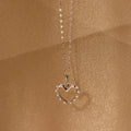 Classic Pearl Heart Charm Silver 18K Gold Plated