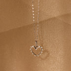 Classic Pearl Heart Charm Silver 18K Gold Plated