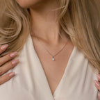 Tabitha Opal Drop Necklace Silver 18K Gold Plated