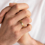 Handwriting Band Silver 18K Gold Plated