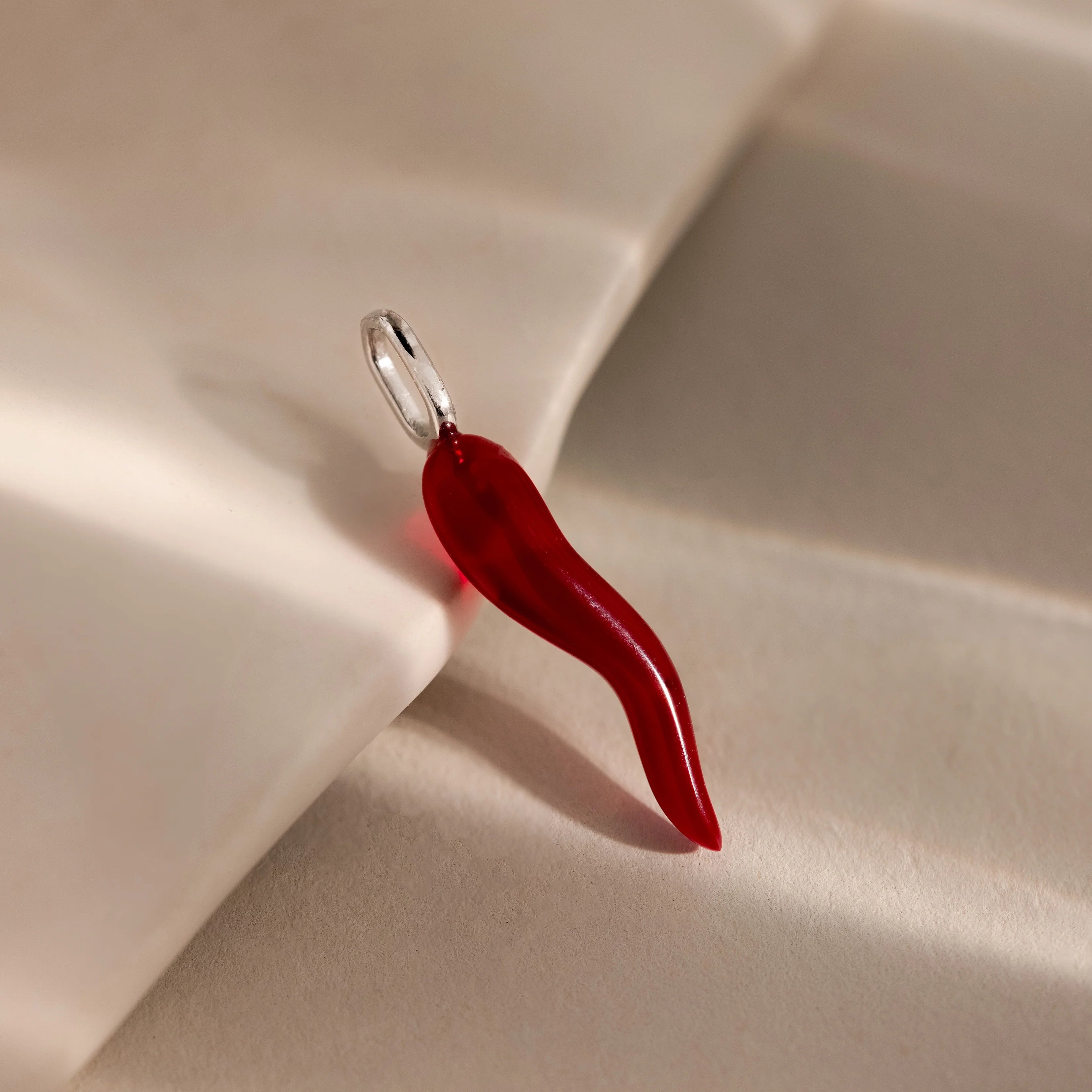 Chili Pepper Charm Silver 18K Gold Plated