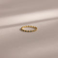 Dainty Marquise Blue Zircon Ring Silver 18K Gold Plated