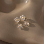 Heart & Flower Earring Backs Silver 18K Gold Plated