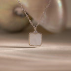 Serenity Mother of Pearl Necklace Silver 18K Gold Plated