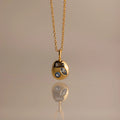 Mixed Aquamarine Capsule Necklace  Silver 18K Gold Plated
