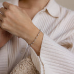 Eternity Pearl Bracelet Silver 18K Gold Plated